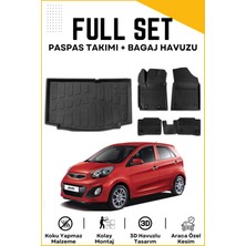 Ko Kaliteoto Kia Picanto 2011-2012-2013-2014-2015-2016-2017 Model Birebir Uyumlu Bagaj Havuzu+Paspas Seti Proxy