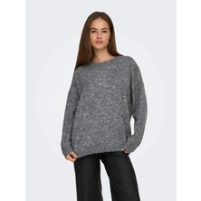 Only 15361348 0 Yaka Kadin Triko - Gri