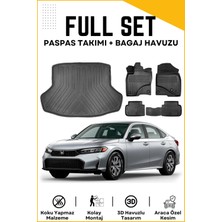 Ko Kaliteoto Honda Civic Sedan 2025 Model Birebir Uyumlu Bagaj Havuzu+Paspas Seti Proxy