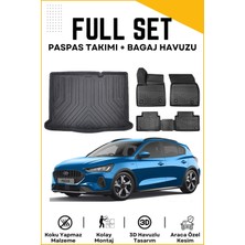 Ko Kaliteoto Ford Focus 5 Hatchback 2023-2024-2025 Model Tamir Kitli Birebir Uyumlu Bagaj Havuzu+Paspas Seti Proxy