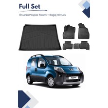 Ko Kaliteoto Peugeot Bipper 2012 Model Tam Uyumlu Paspas+Bagaj Havuzu Seti Pro