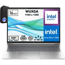 HP Probook 460 G11 Intel Core Ultra 7-155U 32GB Ram 1tb SSD 16'' Wuxga WIN11 Pro A23BCEAEP5 + Elektropasaj Çanta