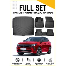 Ko Kaliteoto Opel Grandland 2021 Model Alt Birebir Uyumlu Bagaj Havuzu+Paspas Seti Proxy