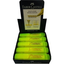 Faber-Castell Faber Castell Fosforlu Kalem 1546 Şeffaf Gövde Sarı - 10 Adet