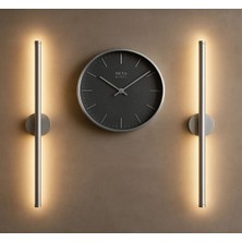 Netzy Platinium Veil "metalik Gümüş 70CM Modern Kablosuz Pilli Aplik (Pil Dahil)