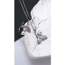 Serenity Kadife Kutuda Balık Kuyruğu Figür Çelik Kolye Yüzük Set