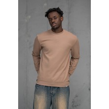 FBI Fbı Slimfit Modal Kumaş Baharlık Sıfır Yaka Likralı Sweatshirt