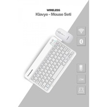 Marsilyan- Beyaz Kablosuz Klavye ve Mouse Seti