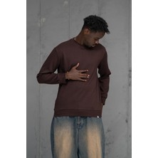 FBI Fbı Slimfit Modal Kumaş Baharlık Sıfır Yaka Likralı Sweatshirt