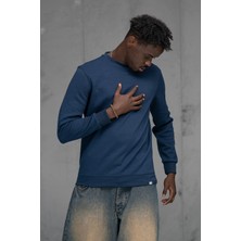 FBI Fbı Slimfit Nokta Armürlü Sıfır Yaka Pamuklu Kazak