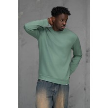 FBI Fbı Slimfit Modal Kumaş Baharlık Sıfır Yaka Likralı Sweatshirt