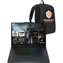Lenovo Legion 5 i7 13650HX RTX 5060 8GB Gaming Laptop 80GB RAM 256GB SSD 15.3" FHD+ 165Hz FreeDOS + Per4 Çanta 83LY00B7TRP336