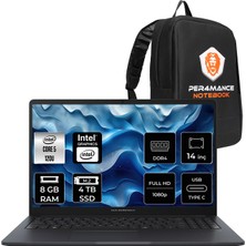 Asus Expertbook B3 Flip Intel Core 5 120U 8gb 4tb SSD 14" Fhd Fdos Touch 2-In-1 Taşınabilir Bilgisayar & Per4 Çanta B3402C58512B3DP305