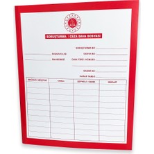 ABB Matbaa 25 Adet Kırmızı Iç Baskılı Avukat Dava Icra Dosyası 300 gr Telli Dosya