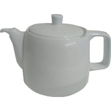 K 3285 Pı Semaver Gri ve Beyaz Porselen Demlik, Sıfır, Beyaz Süzgeçsiz