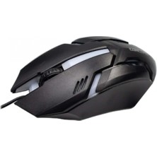 Marsilyan- USB Kablolu Işıklı 3D Optik Mouse