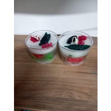 Nadire Tasarım Bardakta  Mum yeni yil