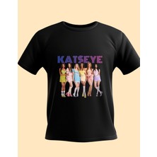 Lovver Katseye  Grup  Özel Tasarımlı Premium Baskılı Nefes Alan Kumaş  Pamuklu Tişört