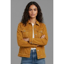 Wkm Kadın Rahat Kesim Çift Cepli Denim Kot Ceket