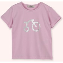 Panço Kız Bebek Kısa Kollu Pembe Tişört