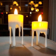 cizge3d 2'li LED Yüzen Damlayan Mumluk Seti