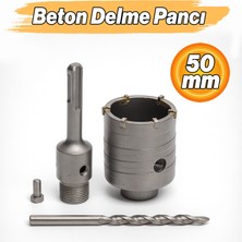 Badem10 Elmas Beton Delme Pançı 50MM Sds Profesyonel Inşaat Usta Tipi Dayanıklı Hızlı Kesim Delme Aparatı