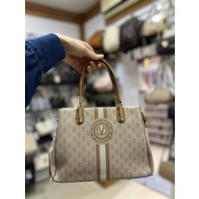 Levidor Haki Monogram Desenli  Kadın El Çantası -930361
