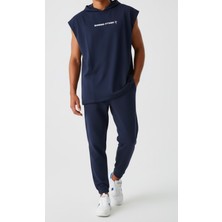 Bumerangspor Erkek Kapüşonlu Kolsuz Oversize  Fitness T-Shirt