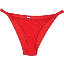 Tutku 12' Li Kadın Çift Biyeli Önü Tüllü Bikini Külot