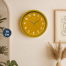 Homing Retro Hardal Sarı Duvar Saati 36 cm 242314