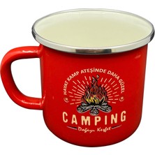 Orcamp Retro Emaye Kupa Bardak Adventure Kırmızı (OUT-1900)