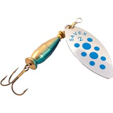 Savex Turna Levrek Alabalık Döner Olta Kaşık - Alp Long - Gümüş/mavi - NO:2/20GR