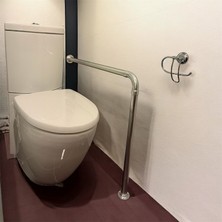 Yaşlı Engelli Tutunma Barı Desteği Yerden Duvara Montajlı Paslanmaz