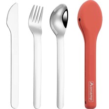 Kamp Çatal&kaşık&bıçak Seti - Seyahat Seti - Orcamp - Turuncu (OUT-1970)