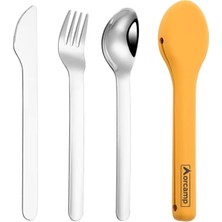 Kamp Çatal&kaşık&bıçak Seti - Seyahat Seti - Orcamp - Sarı (OUT-1970)