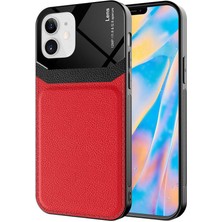 Zore iPhone 12 Uyumlu ​msra Emiks Kapak-Kırmızı