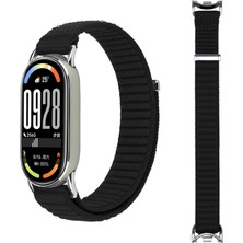 Nextron Xiaomi Mi Band 8 Mi Band 9 Mi Band 10 Uyumlu Hasır Örgü Dokuma Cırtlı Tasarım Spor Kordon