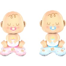 Cinsiyet Belirleme Partisi Kız Mı Erkek Mi Boy Or Girl Ayaklı Mavi Erkek Bebek ve Pembe Kız Bebek