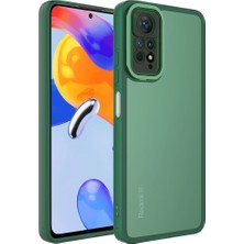 Zore Xiaomi Redmi Note 11 Pro 5g Kılıf Kamera Korumalı Transparan Msra Post Kapak-Koyu Yeşil