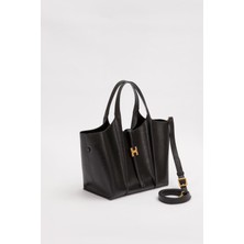 Levidor Siyah Askı Kilit Detay Siyah Kadın El Çantası -930349