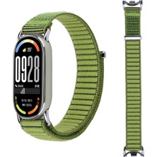 Nextron Xiaomi Mi Band 8 Mi Band 9 Mi Band 10 Uyumlu Hasır Örgü Dokuma Cırtlı Tasarım Spor Kordon