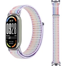 Nextron Xiaomi Mi Band 8 Mi Band 9 Mi Band 10 Uyumlu Hasır Örgü Dokuma Cırtlı Tasarım Spor Kordon
