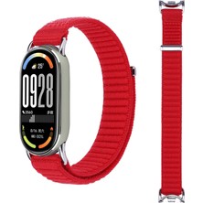 Nextron Xiaomi Mi Band 8 Mi Band 9 Mi Band 10 Uyumlu Hasır Örgü Dokuma Cırtlı Tasarım Spor Kordon