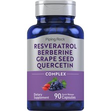 Piping Rock Resveratrol Berberine Grape Seed & Quercetin Complex 90 Kapsül