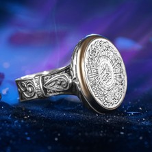 Takılingo 925 Ayar Gümüş Inşirah Suresi Işlemeli Dualı Erkek Yüzük