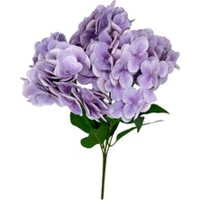 Nettenevime Yapay Çiçek Islak Ortanca Çiçeği Lila 45CM 5dal Islak Gerçeksi Dokulu