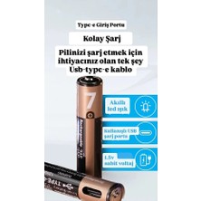 Ince Pil Aaa Pil Typc-E Şarj Edilebilir Pil Şarjlı Pil 1.5V Aaa / 1200 Mwh