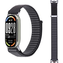 Nextron Xiaomi Mi Band 8 Mi Band 9 Mi Band 10 Uyumlu Hasır Örgü Dokuma Cırtlı Tasarım Spor Kordon