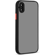 Zore iPhone x Uyumlu Msra Hux Kapak-Siyah