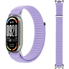 Nextron Xiaomi Mi Band 8 Mi Band 9 Mi Band 10 Uyumlu Hasır Örgü Dokuma Cırtlı Tasarım Spor Kordon